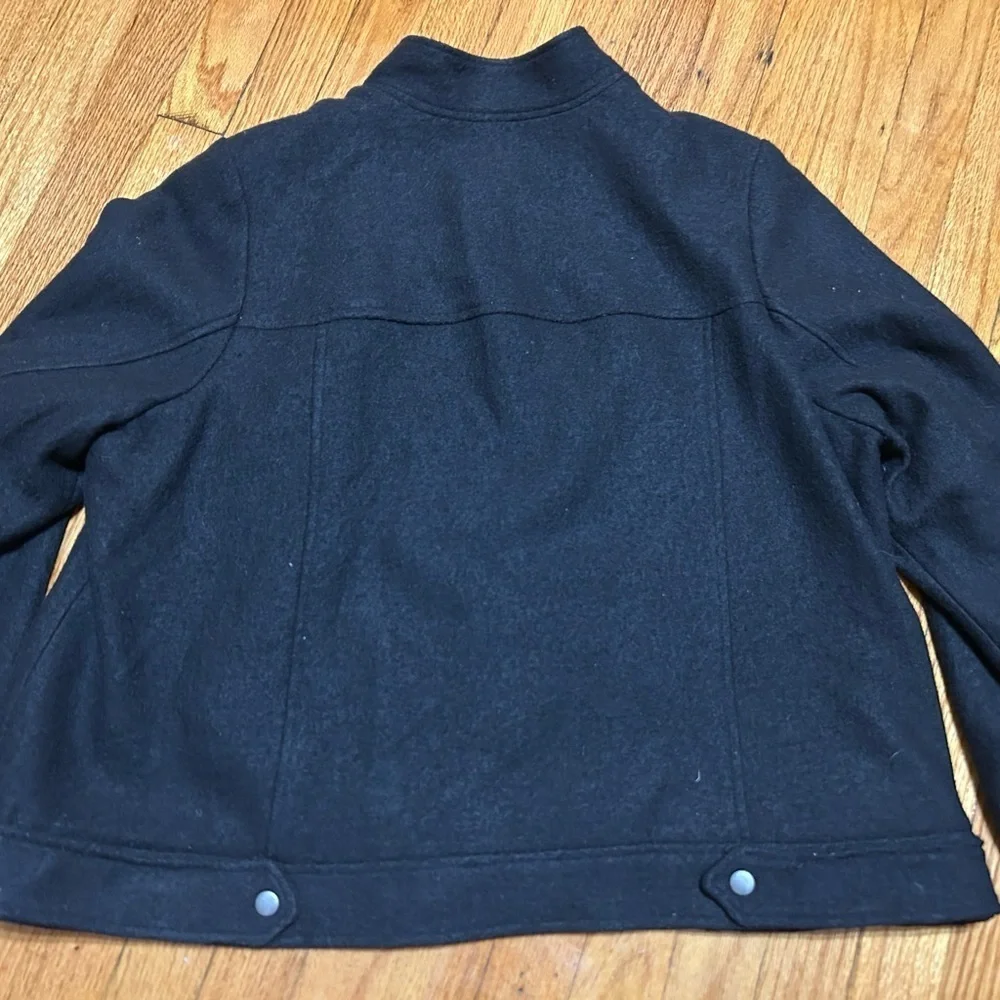 Relativity Black Jacket Coat Top Zip Front Lined Women's Size 20W Wool Blend